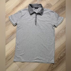 Guess by Marciano Men’s Polo Shirt XL | Gray Striped Designer Polo